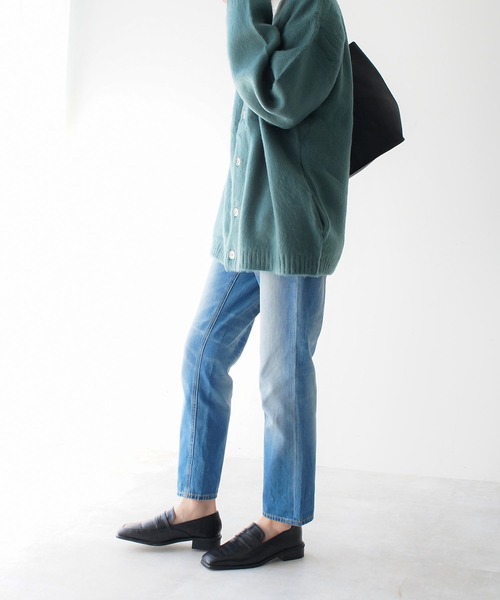 AmiAmi（アミアミ）の「スクエアトゥコインローファー（ローファー・レディース・ブラック系その他/ブラック/ブラウン/グレイッシュベージュ/アイボリー・L/LL/M/S/SS）」の20枚目の写真