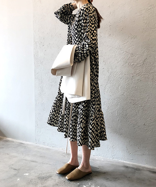 c.u.l(シーユーエル)の「【c.u.l:w】ドットシフォン ロング丈ワンピース culw105(ワンピース・レディース・ホワイト系その他/ブラック系その他・L/M)」の22枚目の写真