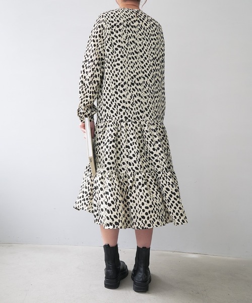 c.u.l(シーユーエル)の「【c.u.l:w】ドットシフォン ロング丈ワンピース culw105(ワンピース・レディース・ホワイト系その他/ブラック系その他・L/M)」の14枚目の写真