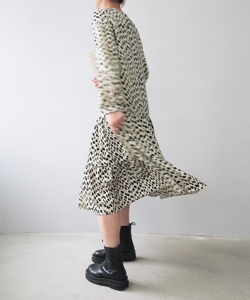 c.u.l(シーユーエル)の「【c.u.l:w】ドットシフォン ロング丈ワンピース culw105(ワンピース・レディース・ホワイト系その他/ブラック系その他・L/M)」の12枚目の写真