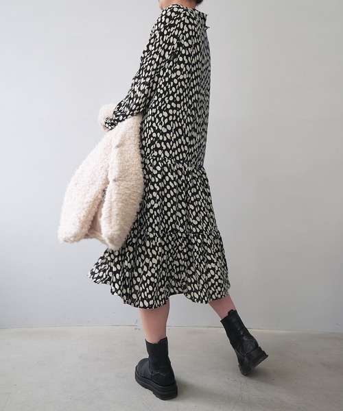 c.u.l(シーユーエル)の「【c.u.l:w】ドットシフォン ロング丈ワンピース culw105(ワンピース・レディース・ホワイト系その他/ブラック系その他・L/M)」の7枚目の写真