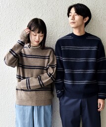 SHIPS | SHIPS: YAK 片畔 ボーダー クルーネックニット プルオーバー(ニット/セーター)