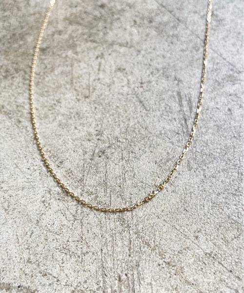 Magine(マージン)の「K18 GOLD CUT AZUKI CHAIN NECKLACE (S) 40cm 18金 カットアズキ チェーン ネックレス(細)(ネックレス・メンズ・ゴールド・FREE)」の5枚目の写真