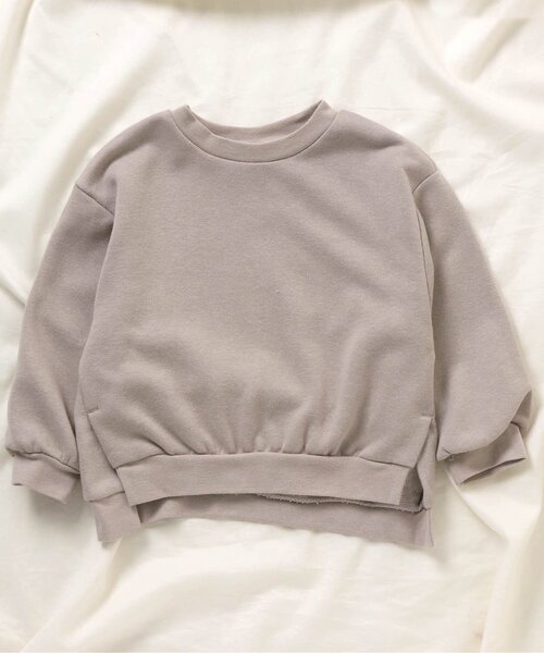 apres les cours（アプレレクール）の「/ゆったりスリットトレーナー（スウェット・キッズ・ピンク/チャコール/オフホワイト/ベージュ/ブラウン/その他2/ミント/パープル/アイボリー・140/130/100/90/110/80/120）」の8枚目の写真