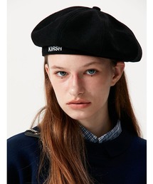 KIRSH | A'GEM/9 × .kom『KIRSH/キルシー』STANDARD LOGO WOOL BERET KA /スタンダード ロゴ ウール ベレー帽(ハンチング/ベレー帽)