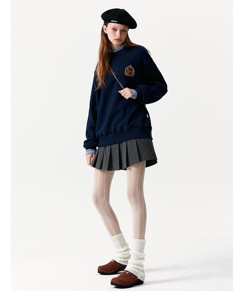 KIRSH（キルシー）の「A'GEM/9 × .kom『KIRSH/キルシー』STANDARD LOGO WOOL BERET KA /スタンダード ロゴ ウール ベレー帽（ハンチング/ベレー帽・レディース・ブラック・FREE）」の4枚目の写真