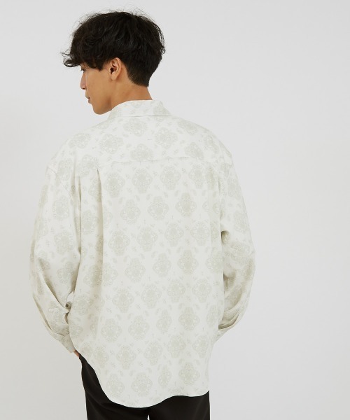 improves（インプローブス）の「アート グラフィック プリント レギュラーカラーシャツ（シャツ/ブラウス・メンズ・ライトグレー/サックスブルー/グレー/グリーン/オフホワイト/ラベンダー/ブラウン/ピンク・MEDIUM/LARGE）」の14枚目の写真