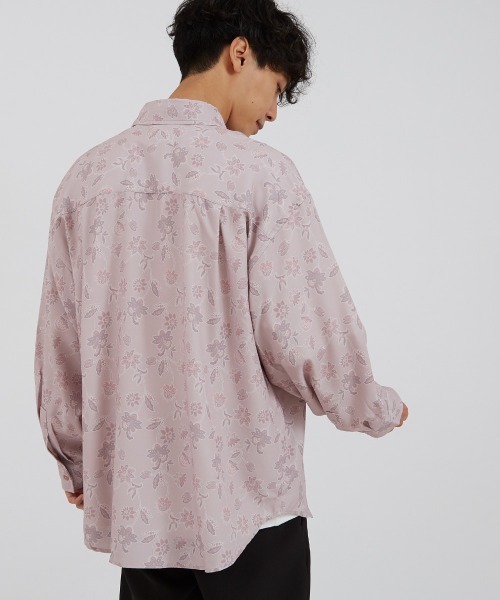 improves（インプローブス）の「アート グラフィック プリント レギュラーカラーシャツ（シャツ/ブラウス・メンズ・ライトグレー/サックスブルー/グレー/グリーン/オフホワイト/ラベンダー/ブラウン/ピンク・MEDIUM/LARGE）」の21枚目の写真