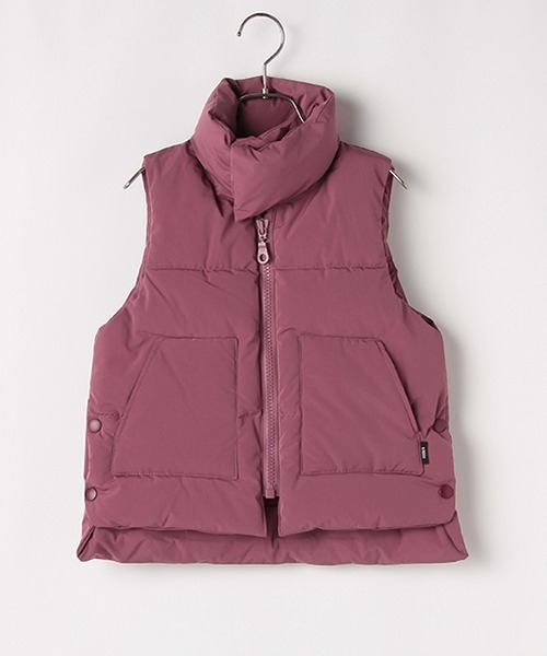 b・ROOM（ビールーム）の「めちゃ軽パフベスト（ベスト・キッズ・ブラック/グリーン/アイボリー/プラム・110cm/100cm/120cm/130cm/90cm）」の4枚目の写真