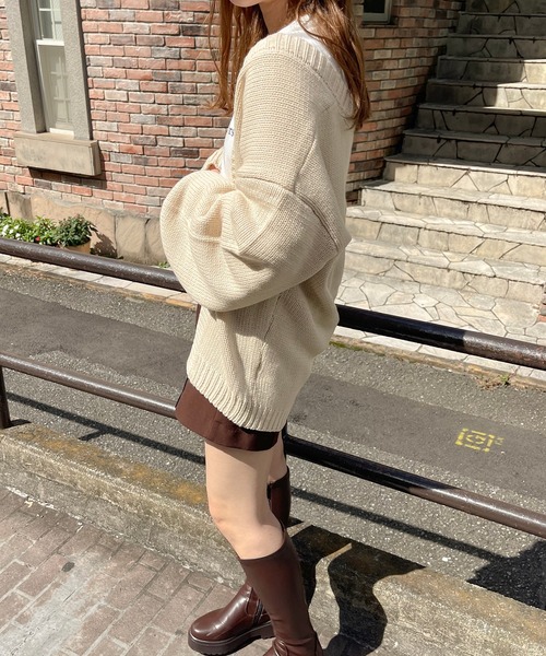 apres jour clair(アプレジュールクレア)の「【apres jour clair】ニットカーディガン(カーディガン/ボレロ・レディース・アイボリー/モスグリーン/ブラウン系その他・X-LARGE/フリー)」の17枚目の写真