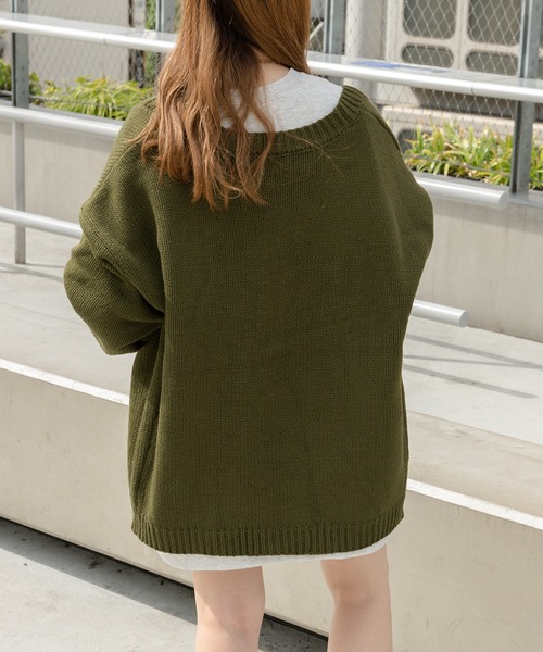 apres jour clair(アプレジュールクレア)の「【apres jour clair】ニットカーディガン(カーディガン/ボレロ・レディース・アイボリー/モスグリーン/ブラウン系その他・X-LARGE/フリー)」の15枚目の写真