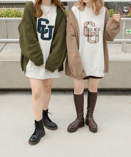 apres jour clair(アプレジュールクレア)の「【apres jour clair】ニットカーディガン(カーディガン/ボレロ・レディース・アイボリー/モスグリーン/ブラウン系その他・X-LARGE/フリー)」の6枚目の写真