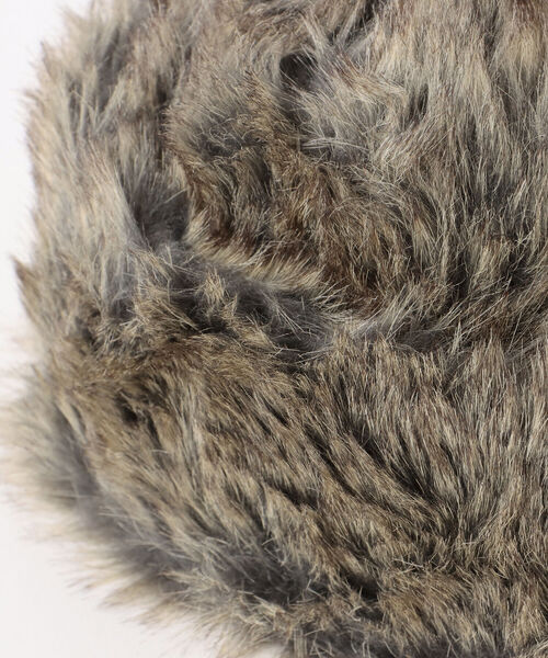 BEAMS HEART（ビームスハート）の「BEAMS HEART / フェイクファー ロシアンハット（ハット・レディース・ブラウン/グレー・ONE SIZE）」の4枚目の写真