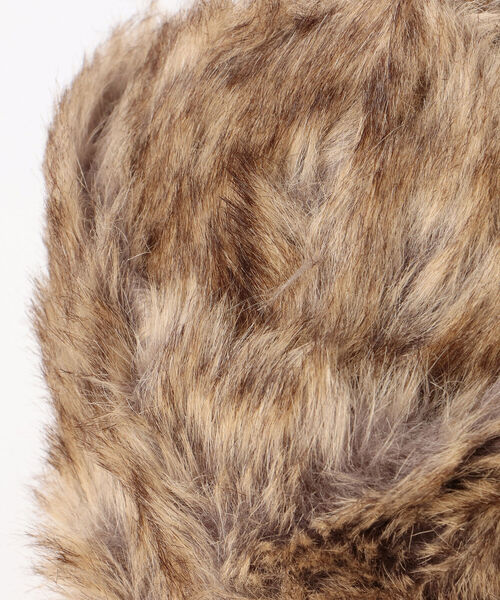 BEAMS HEART（ビームスハート）の「BEAMS HEART / フェイクファー ロシアンハット（ハット・レディース・ブラウン/グレー・ONE SIZE）」の7枚目の写真