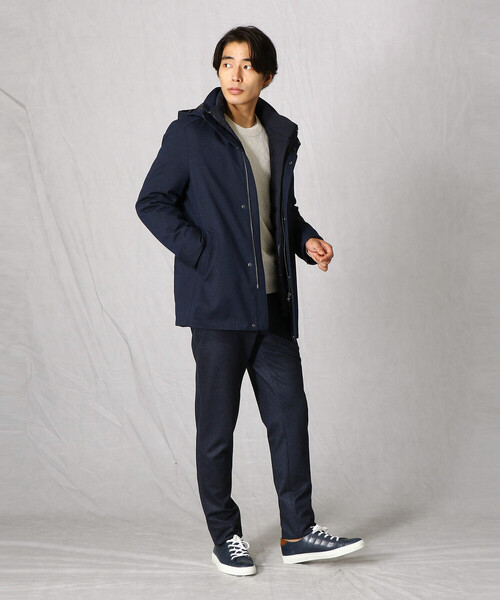 COMME CA MEN（コムサメン）の「３way ダウンコート（ダウンジャケット/コート・メンズ・ネイビー/グレー・S/LL/M/L）」の4枚目の写真