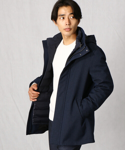 COMME CA MEN（コムサメン）の「３way ダウンコート（ダウンジャケット/コート・メンズ・ネイビー/グレー・S/LL/M/L）」の6枚目の写真
