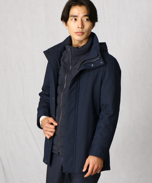 COMME CA MEN（コムサメン）の「３way ダウンコート（ダウンジャケット/コート・メンズ・ネイビー/グレー・S/LL/M/L）」の12枚目の写真