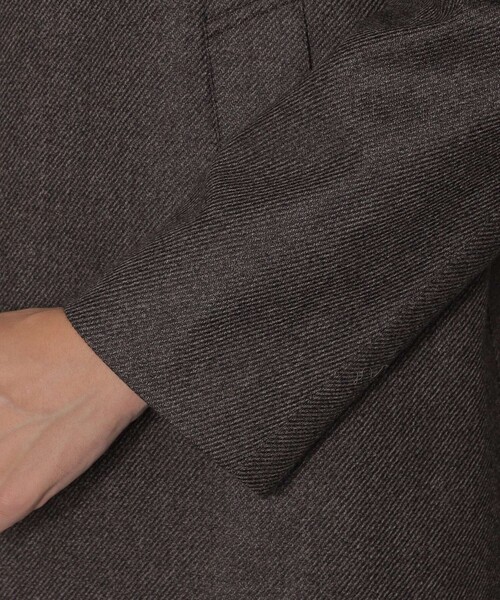 MACKINTOSH LONDON（マッキントッシュ ロンドン）の「【DUNKELD ML】【Loro Piana/ロロ・ピアーナ】ブラウン無地ウールステンカラーコート（ステンカラーコート・メンズ・ブラウン系その他6・38/42/40）」の8枚目の写真