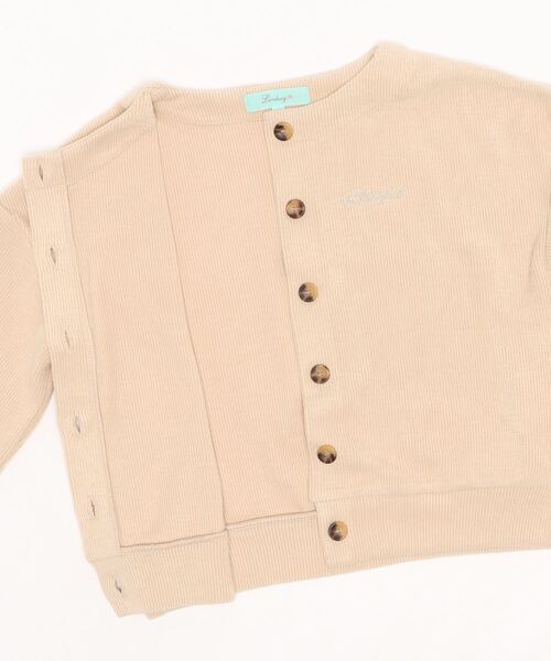 Lindsay（リンジィ）の「ボリューム袖カーディガン（カーディガン/ボレロ・キッズ・ライトベージュ・M）」の3枚目の写真