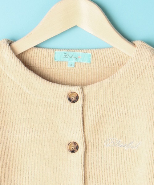 Lindsay（リンジィ）の「ボリューム袖カーディガン（カーディガン/ボレロ・キッズ・ライトベージュ・M）」の8枚目の写真