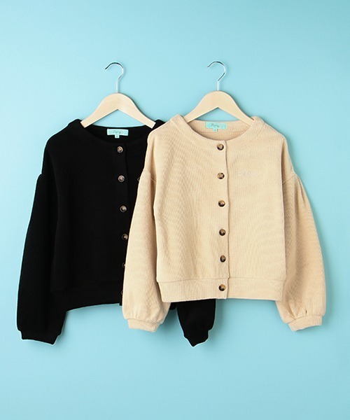 Lindsay（リンジィ）の「ボリューム袖カーディガン（カーディガン/ボレロ・キッズ・ライトベージュ・M）」の4枚目の写真