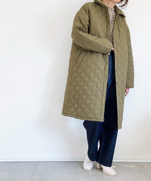 ottilie(オティーリエ)の「ダイヤキルティングコート(ダウンジャケット/コート・レディース・モカ/ブラック/カーキ・FREE)」の13枚目の写真