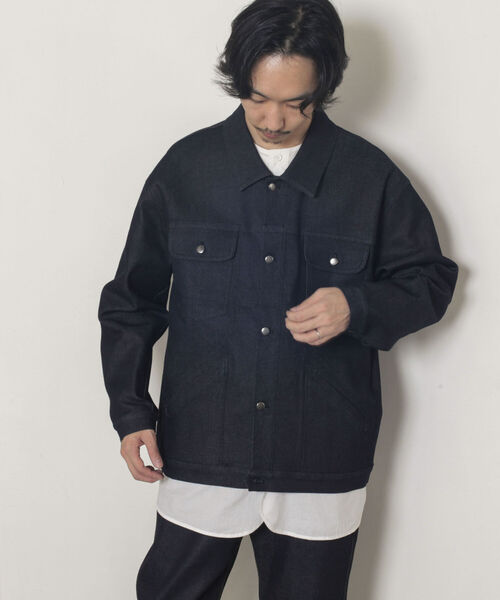 GLOSTER（グロスター）の「【GLOSTER/グロスター】リジットデニムジャケット（デニムジャケット・メンズ・インディゴブルー/ブラック・MEDIUM/LARGE）」の21枚目の写真