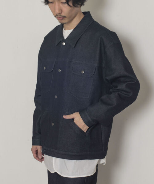 GLOSTER（グロスター）の「【GLOSTER/グロスター】リジットデニムジャケット（デニムジャケット・メンズ・インディゴブルー/ブラック・MEDIUM/LARGE）」の12枚目の写真