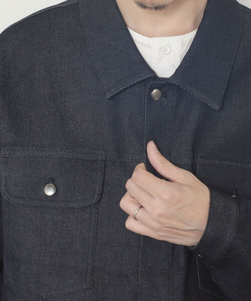 GLOSTER（グロスター）の「【GLOSTER/グロスター】リジットデニムジャケット（デニムジャケット・メンズ・インディゴブルー/ブラック・MEDIUM/LARGE）」の17枚目の写真