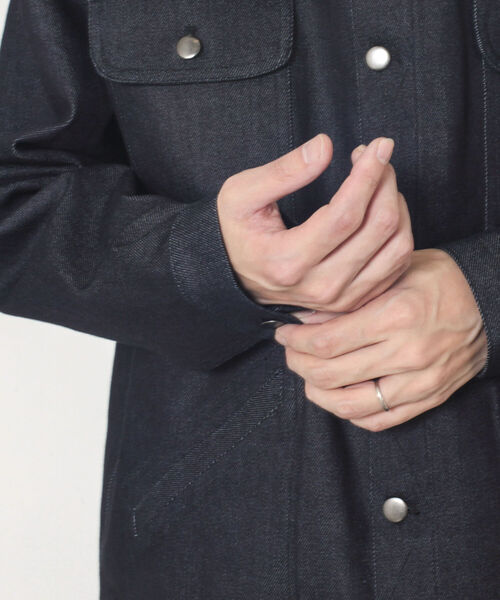 GLOSTER（グロスター）の「【GLOSTER/グロスター】リジットデニムジャケット（デニムジャケット・メンズ・インディゴブルー/ブラック・MEDIUM/LARGE）」の7枚目の写真