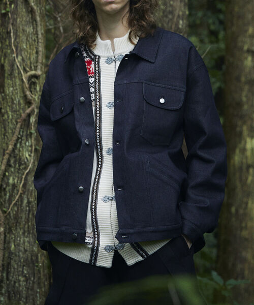 GLOSTER（グロスター）の「【GLOSTER/グロスター】リジットデニムジャケット（デニムジャケット・メンズ・インディゴブルー/ブラック・MEDIUM/LARGE）」の13枚目の写真