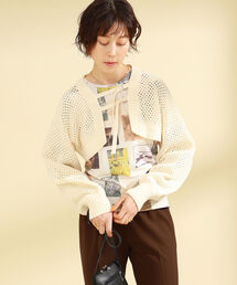 Ray BEAMS | Ray BEAMS / ダブル ベルト アーム ボレロ(カーディガン/ボレロ)