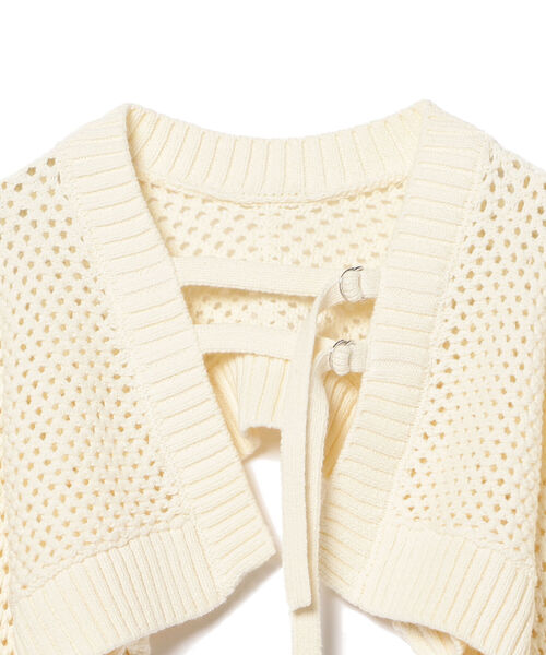 Ray BEAMS（レイビームス）の「Ray BEAMS / ダブル ベルト アーム ボレロ（カーディガン/ボレロ・レディース・ブラック/オフホワイト・ONE SIZE）」の10枚目の写真