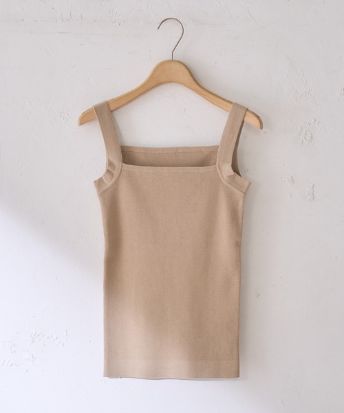 SHENERY(シーナリー)の「総針ニットキャミソール(キャミソール・レディース・グレー系その他/ベージュ/オフホワイト・FREE)」の2枚目の写真