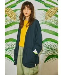 AlexanderLeeChang アレキサンダーリーチャン / QUICK DRY CARDIGAN クイックドライ オーバーサイズ 切り替えカーディガン / AC012211