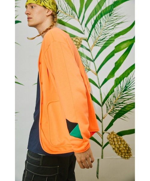 And A（アンドエー）の「AlexanderLeeChang アレキサンダーリーチャン / QUICK DRY CARDIGAN クイックドライ オーバーサイズ 切り替えカーディガン / AC012211（カーディガン/ボレロ・メンズ・ネイビー/オレンジ/カーキ・3/2）」の3枚目の写真