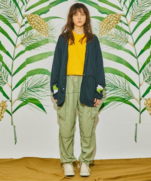 And A（アンドエー）の「AlexanderLeeChang アレキサンダーリーチャン / QUICK DRY CARDIGAN クイックドライ オーバーサイズ 切り替えカーディガン / AC012211（カーディガン/ボレロ・メンズ・ネイビー/オレンジ/カーキ・3/2）」の4枚目の写真