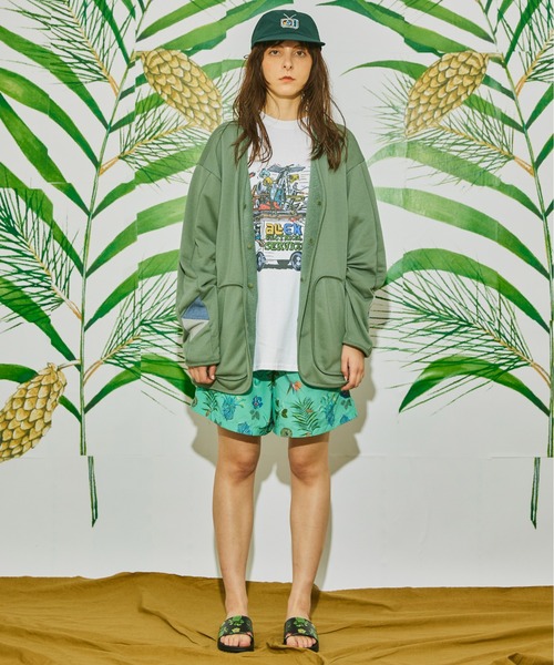 And A（アンドエー）の「AlexanderLeeChang アレキサンダーリーチャン / QUICK DRY CARDIGAN クイックドライ オーバーサイズ 切り替えカーディガン / AC012211（カーディガン/ボレロ・メンズ・ネイビー/オレンジ/カーキ・3/2）」の5枚目の写真