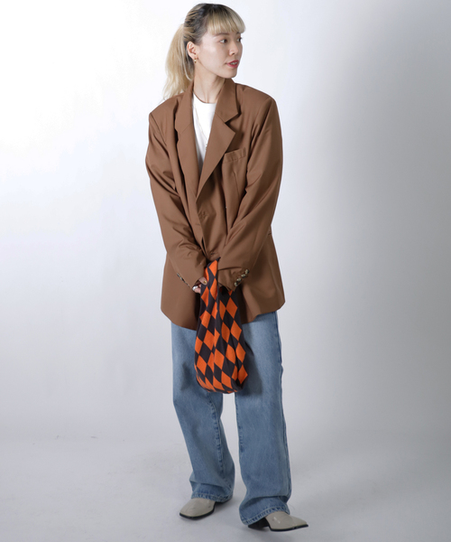 Oriens JOURNAL STANDARD（オリエンス ジャーナルスタンダード）の「ダイヤモンドニットバッグ（ハンドバッグ・レディース・ブラック/ナチュラル/ブルー・FREE）」の22枚目の写真