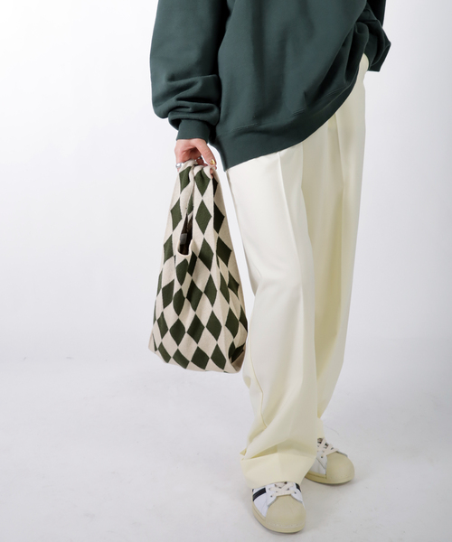 Oriens JOURNAL STANDARD（オリエンス ジャーナルスタンダード）の「ダイヤモンドニットバッグ（ハンドバッグ・レディース・ブラック/ナチュラル/ブルー・FREE）」の17枚目の写真