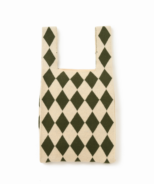 Oriens JOURNAL STANDARD（オリエンス ジャーナルスタンダード）の「ダイヤモンドニットバッグ（ハンドバッグ・レディース・ブラック/ナチュラル/ブルー・FREE）」の13枚目の写真