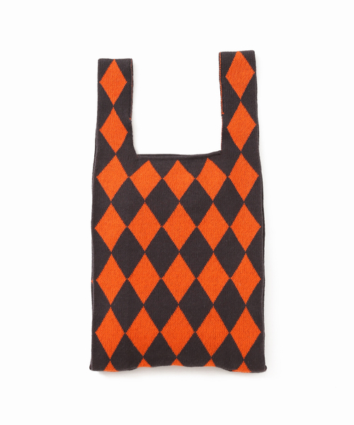 Oriens JOURNAL STANDARD（オリエンス ジャーナルスタンダード）の「ダイヤモンドニットバッグ（ハンドバッグ・レディース・ブラック/ナチュラル/ブルー・FREE）」の11枚目の写真