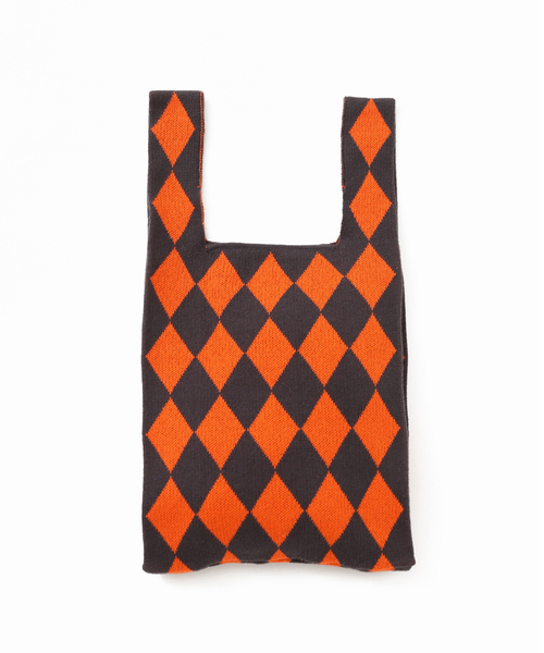 Oriens JOURNAL STANDARD（オリエンス ジャーナルスタンダード）の「ダイヤモンドニットバッグ（ハンドバッグ・レディース・ブラック/ナチュラル/ブルー・FREE）」の10枚目の写真