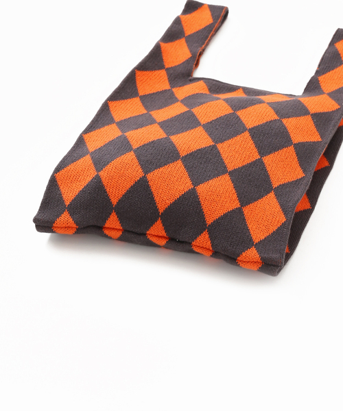 Oriens JOURNAL STANDARD（オリエンス ジャーナルスタンダード）の「ダイヤモンドニットバッグ（ハンドバッグ・レディース・ブラック/ナチュラル/ブルー・FREE）」の8枚目の写真