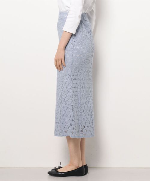 flower(フラワー)の「フラッフレーススカート(スカート・レディース・ベージュ/ブルー・FREE)」の3枚目の写真