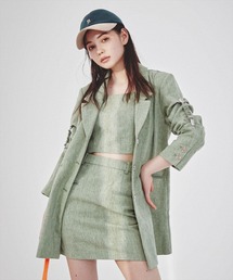 アームストッパー付きツイードジャケット