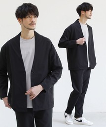 LIL VENDARS | 抗菌防臭付き ノーカラーカーデジャケット＆テーパードパンツ セットアップ(セットアップ)