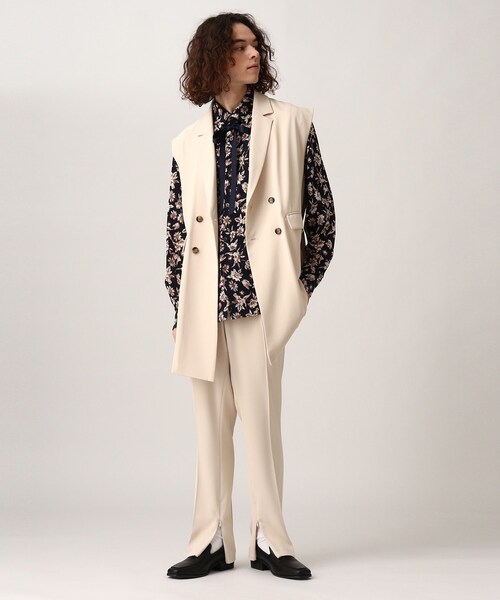 tk.TAKEO KIKUCHI（ティーケータケオキクチ）の「◆ドライツイルロングベスト（ユニセックスアイテム）（ベスト・メンズ・ブラック/アイボリー・03/66/02）」の10枚目の写真