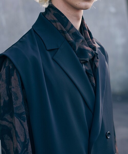 tk.TAKEO KIKUCHI（ティーケータケオキクチ）の「◆ドライツイルロングベスト（ユニセックスアイテム）（ベスト・メンズ・ブラック/アイボリー・03/66/02）」の15枚目の写真