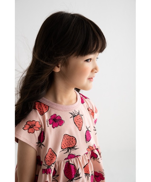 Wonder apartment（ワンダーアパートメント）の「天竺いちごＰＴワンピース（ワンピース・キッズ・ピンク・100cm/120cm/80ｃｍ/110cm/90cm/130cm）」の4枚目の写真